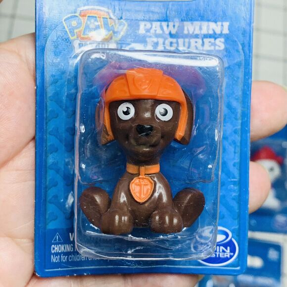 Lot of 6 Nickelodeon Paw Patrol Mini Figures Zuma Orange Hat Marshall Fire Dog - Picture 2 of 12